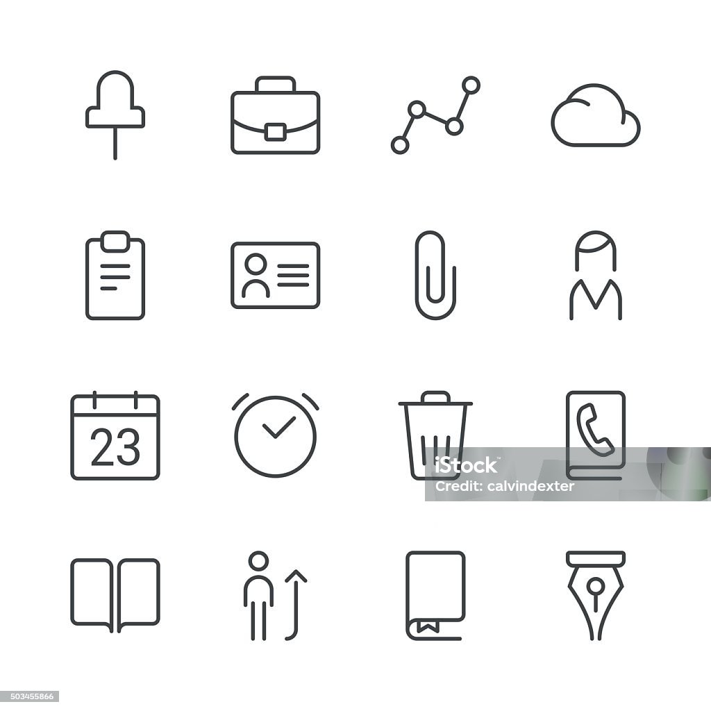 Business icons set 2 | Black Line series Set of 16 professional and pixel perfect icons ready to be used in all kinds of design projects. EPS 10 file. Guidance stock vector
