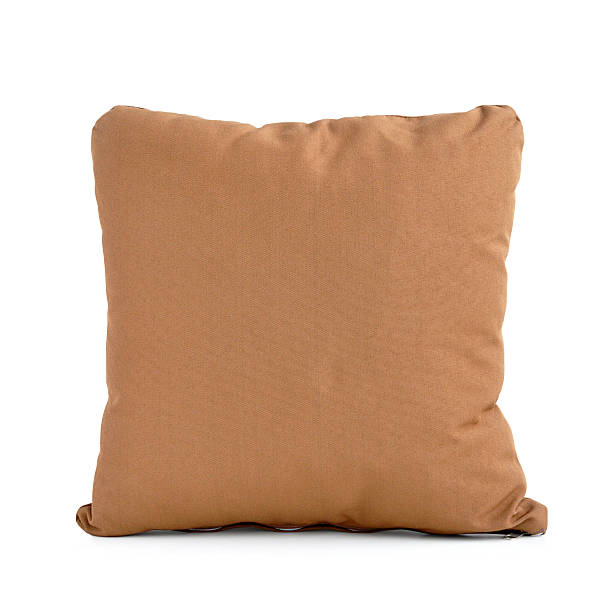 istock Square brown pillow or cushion isolated on white background 503456057