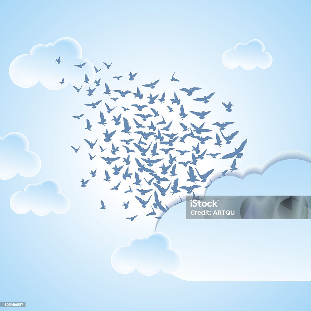 Abstract Flying Background Abstract Background Flying Birds Vector Illustration Stock Illustration ...