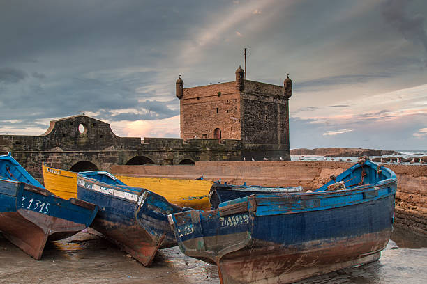 istock Boats and a tower, Essaouira, Morocco 503456788