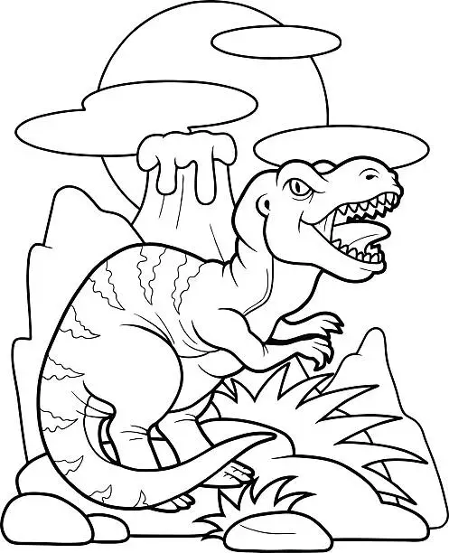 Vector illustration of tyrannosaurus