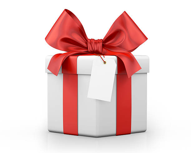 Caja de regalo roja - foto de stock