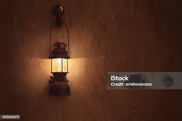 Old Arabic Lamp On The Wall Stock Photo - Download Image Now - Old, Electric Lamp, Dubai