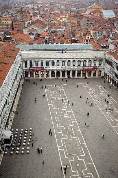 Unusual view of St.Marks square from above