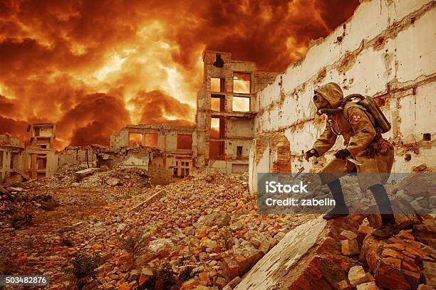Nuclear Apocalypse Survivor Stock Photo - Download Image Now - War, Nuclear Weapon, Time Zone