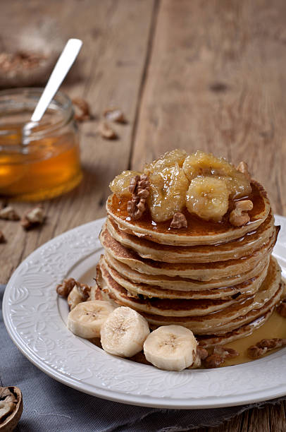 istock pancake with caramelized bananas, nuts and honey 503484460