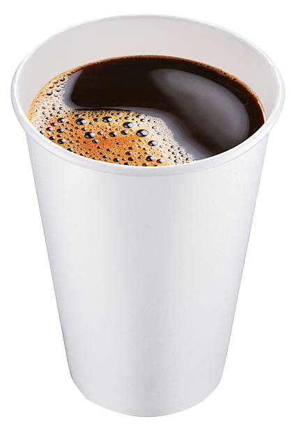 istock White plastic cup of coffee. 503484750