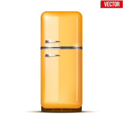 Refrigde Vector Classic Fridge Refrigerator Vector Isolated On White Background Stock ...