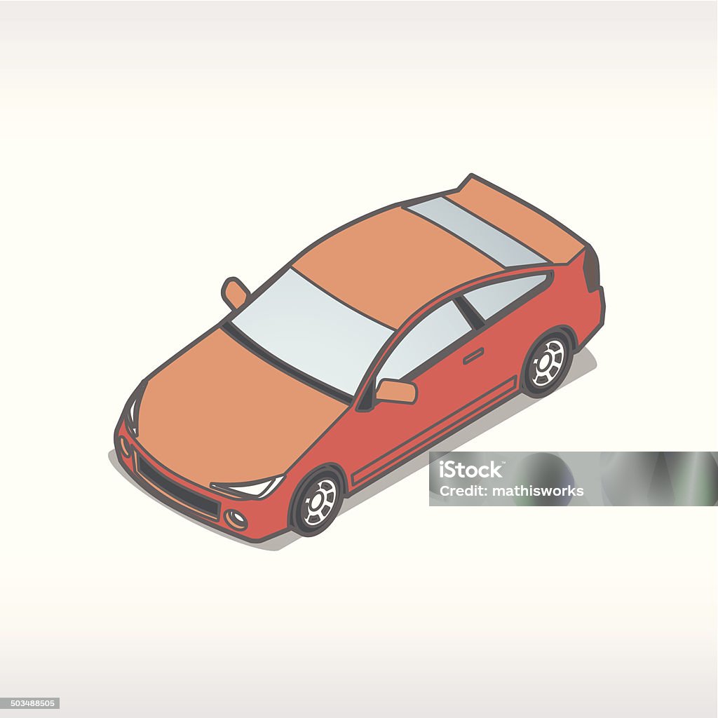スポーツ車イラストレーション - 俯瞰のロイヤリティフリーベクトルアート