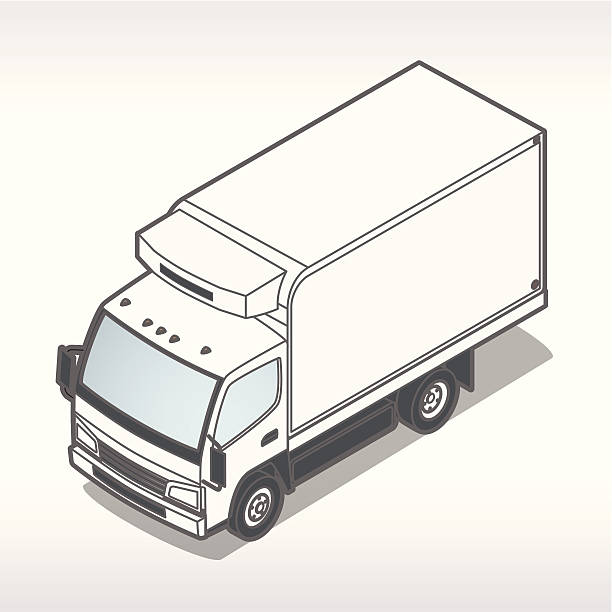 Refrigeration Truck Illustration vector art illustration