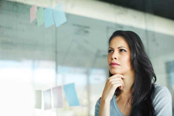 istock Penetrating the problem with her steely gaze 503488967