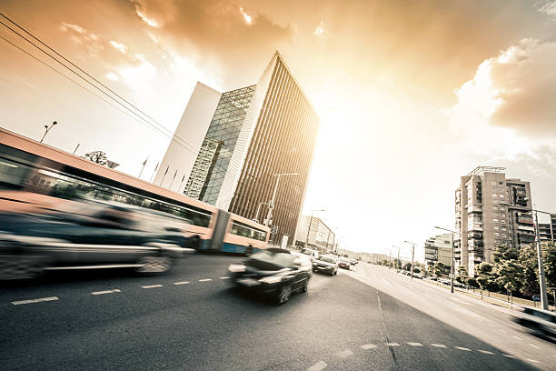 istock Traffic in Vilnius financial district, Lithuania 503489988