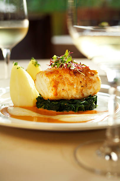 istock close up fish steak and sauce 503490909