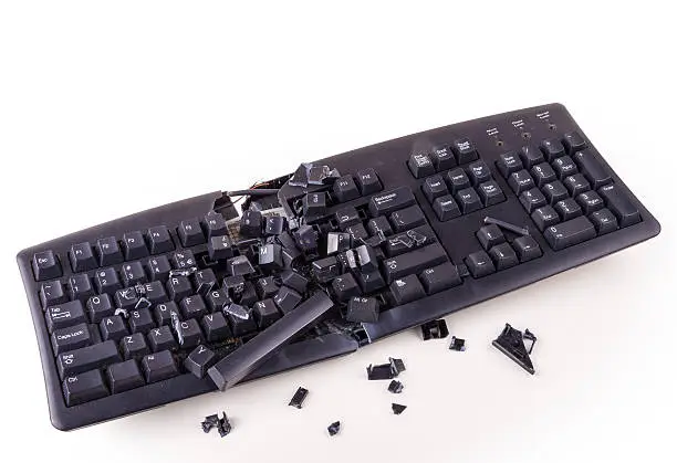 Photo of Smashed keyboard