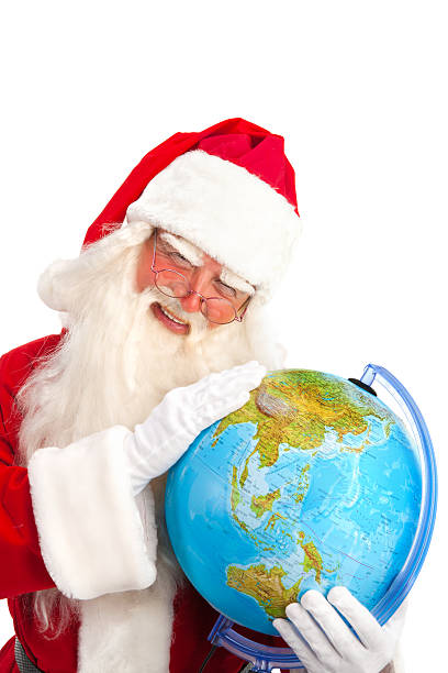 istock Classic Santa Looking at Asia . 503491525