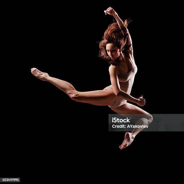 The Dancer Stock Photo - Download Image Now - Gymnastics, Jumping, Sensuality