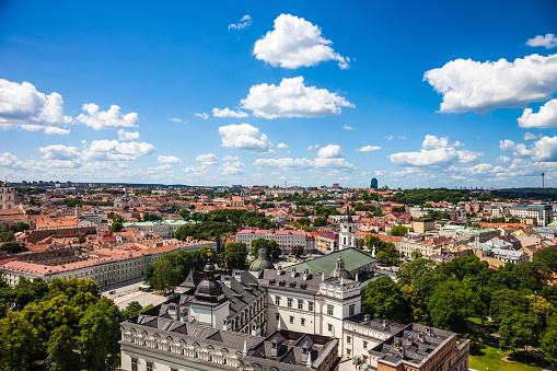 Photo showing the panorama of Warsaw
