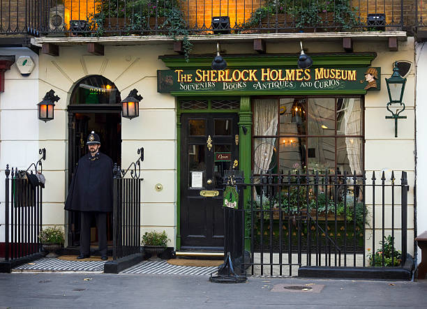 museo di sherlock holmes, londra - marylebone foto e immagini stock