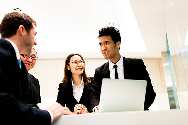 istock Business colleagues discussing technology 503492941