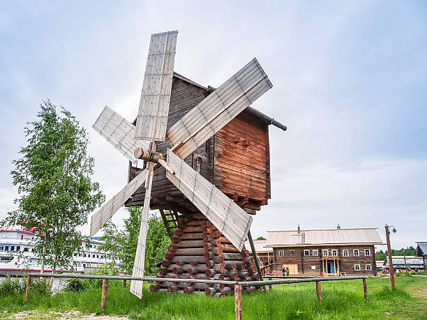 istock Wooden Windmill - Mandrogi, Russia 503493545