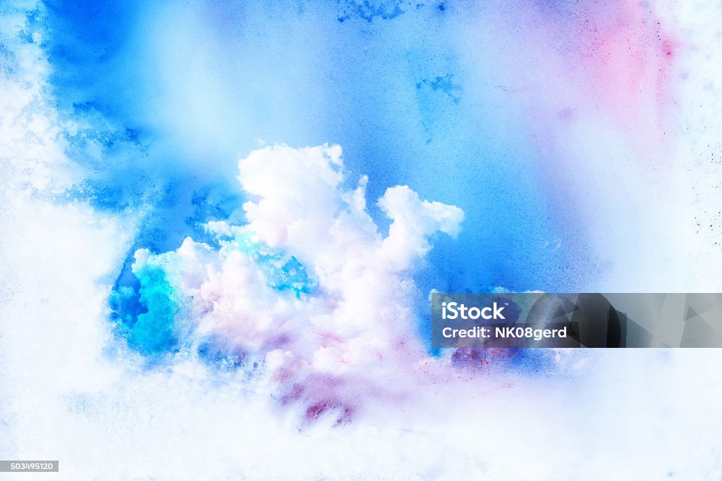 Illustrazione ad acquerello di cloud. - Foto stock royalty-free di Nube