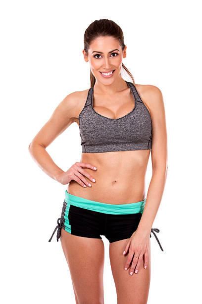 istock fitness woman on white background 503496398