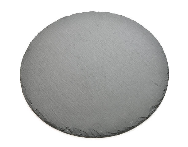 istock Plate made of natural black slate 503507470