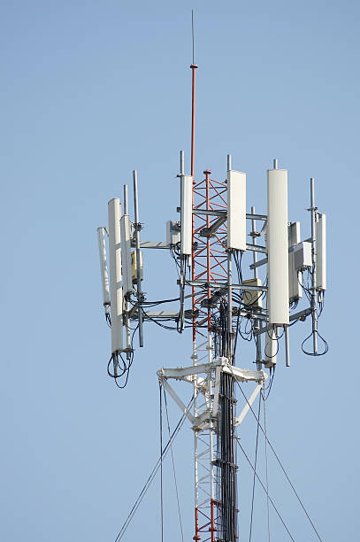 istock Antenna cellular signal mobile phone tower in blue sky 503510850