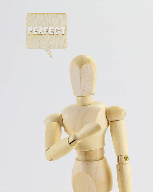 istock Wooden puppet Perfect word 503511616