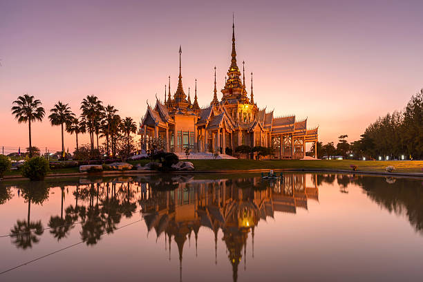 istock Landmark wat thai, sunset in temple at Thailand. 503511764