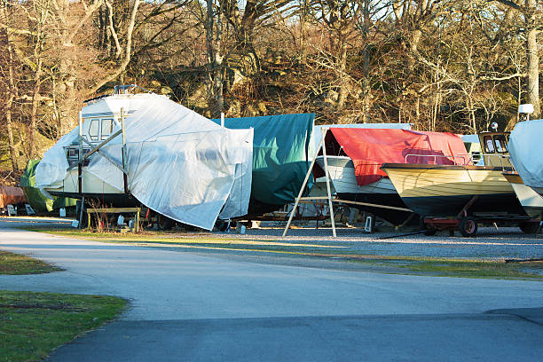istock Boats in winter storage 503517344