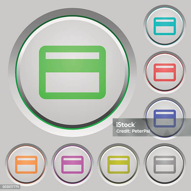 Cards Press Button Bank Card Push Buttons Stock Illustration - Download Image Now - At The ...