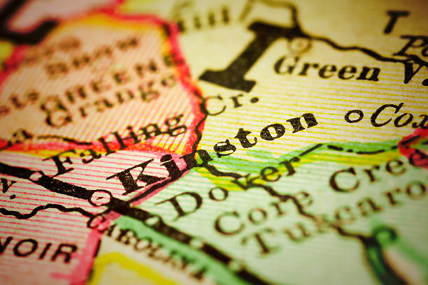 istock Kinston, North Carolina on an Antique map 503518454