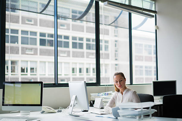 istock Businesswoman working in office 503520364