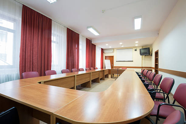 istock Interior of a boardroom 503520720