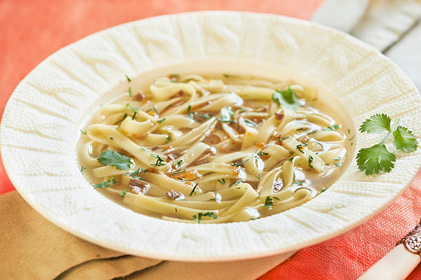 istock Noodle soup with turkey hearts 503522251