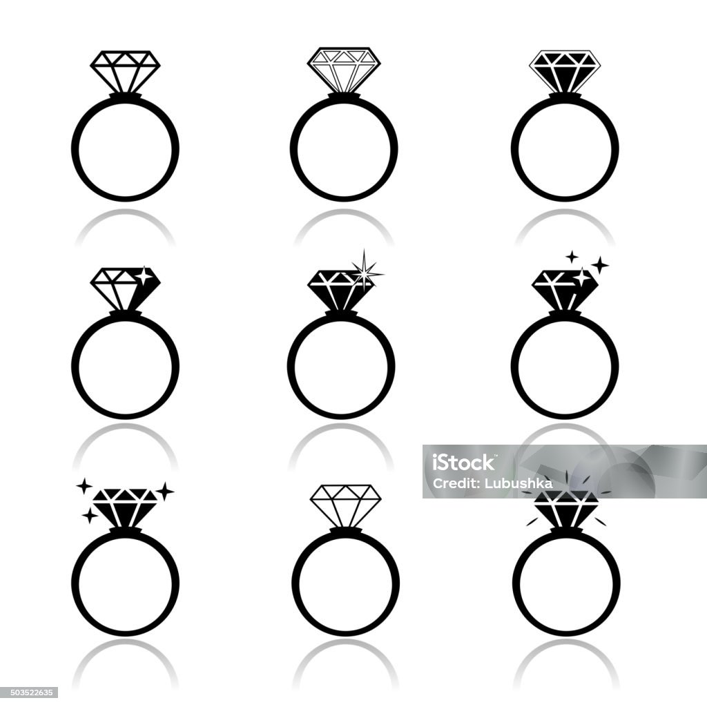Обручальные кольца - Векторная графика Близость роялти-фри