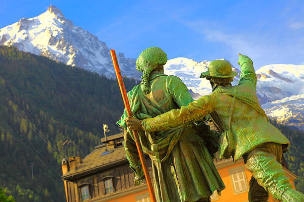 istock towards Mont Blanc summit, Chamonix, French Alps 503522715