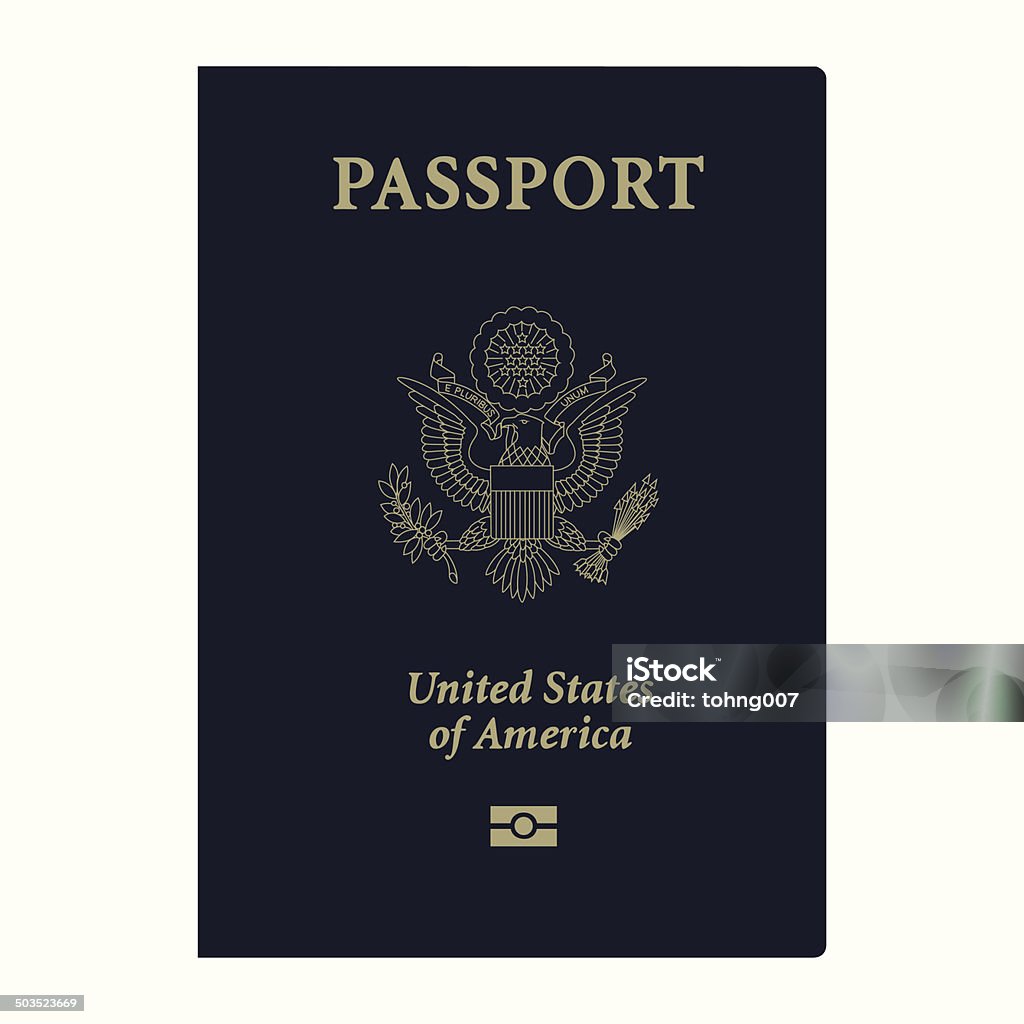 USA Passport cover USA Passport vector file. Layer separated Passport stock vector