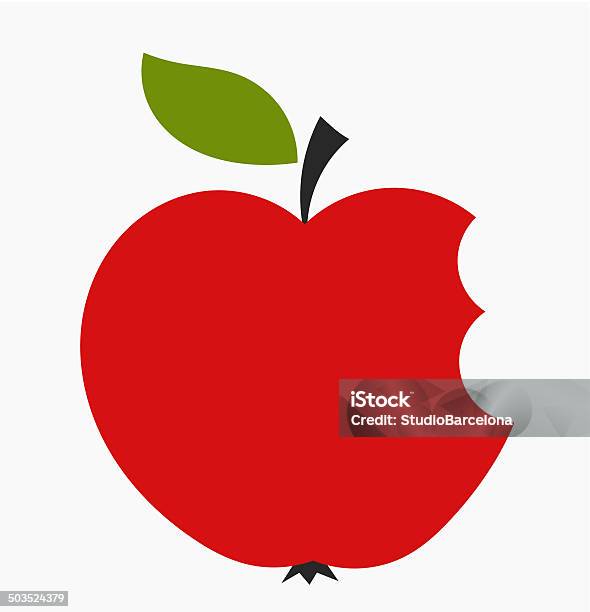 Apple Bite Stock Illustration - Download Image Now - Apple - Fruit, Missing Bite, Art