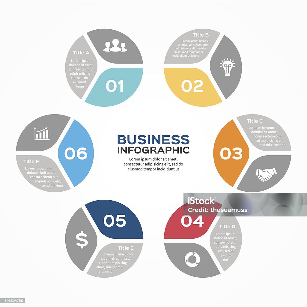 Moderne Vektor-info-Grafik für business-Projekt - Lizenzfrei Abstrakt Vektorgrafik
