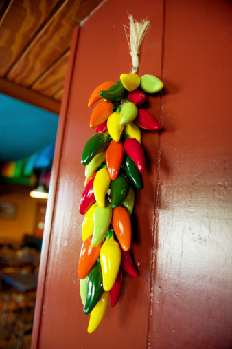 Mexican Chili Ornament inside a restaurant