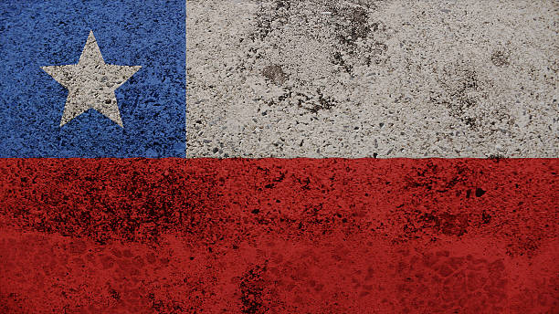 istock Chile Flag on the old wall texture 503525109