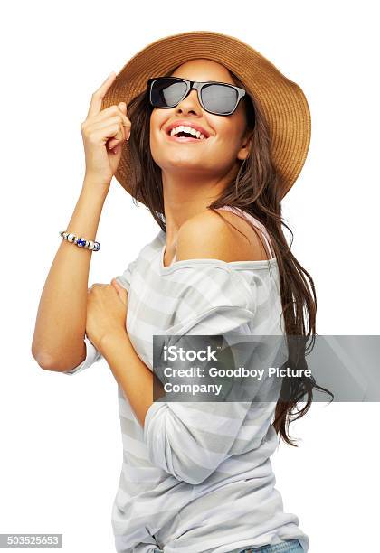 Enraptured By The Thought Of Summer Stock Photo - Download Image Now - Sunglasses, Women, One Woman Only