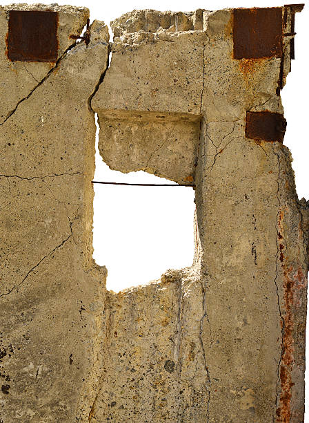 istock Old cement slab with hole in the middle 503525809