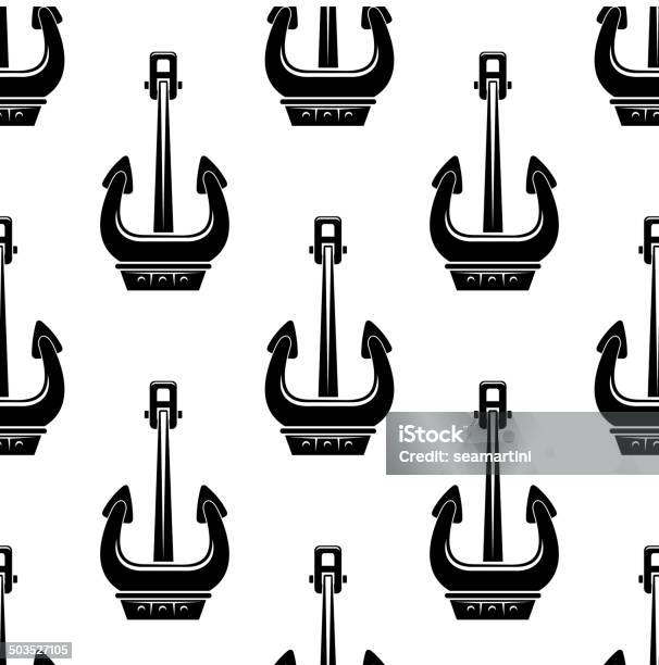 Seamless Pattern Of Marine Anchors Stock Illustration - Download Image Now - Anchor - Vessel Part, Anchor Chain, Anchored