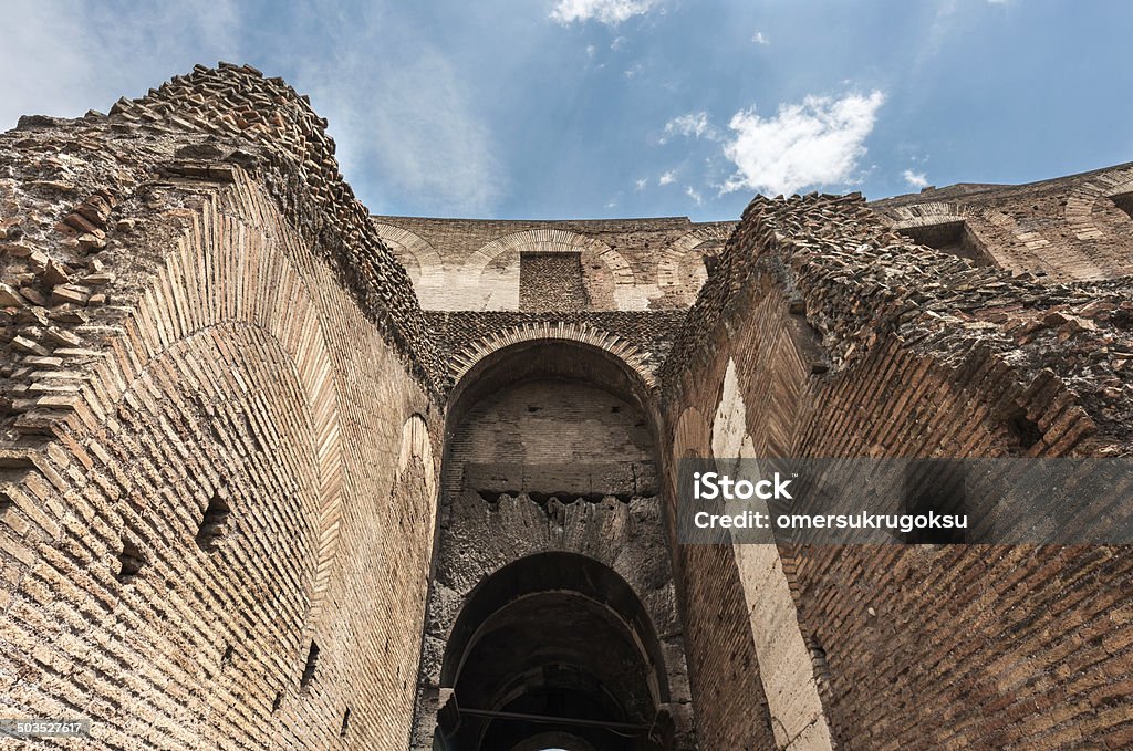 Coliseum, Rome Wide angle view from Coliseum inside in Rome, Italy.  Coliseum - Rome Stock Photo