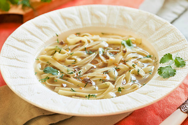 istock Noodle soup with turkey hearts 503529071