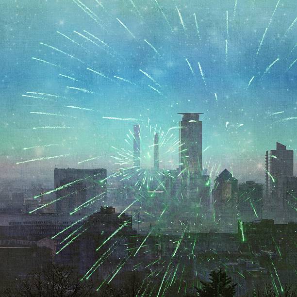 istock City skyline and fireworks 503532644