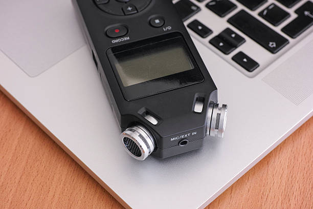 istock Audio recorder and laptop 503533590